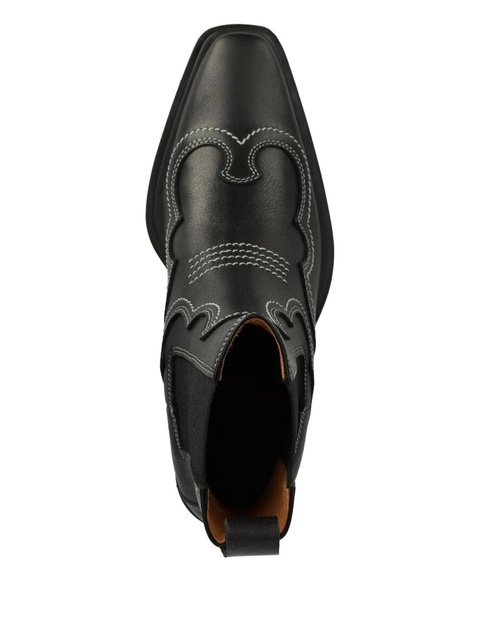 Copenhagen 60mm western-detail boots - Black - zdjęcie produktu nr 1