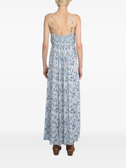 Zadig&Voltaire floral-pattern maxi dress - Blue - zdjęcie produktu nr 2