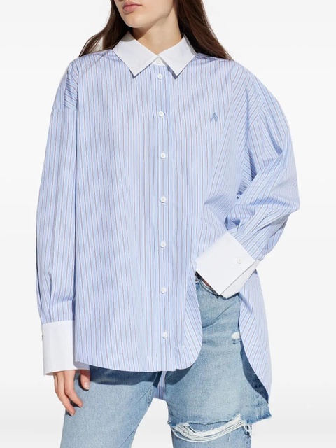 The Attico striped embroidered shirt - Blue - zdjęcie produktu nr 2