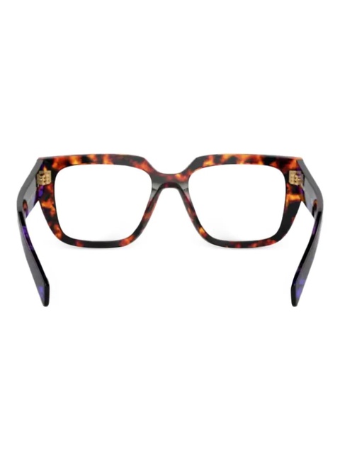 Prada Eyewear Vista square-frame glasses - Brown - zdjęcie produktu nr 1