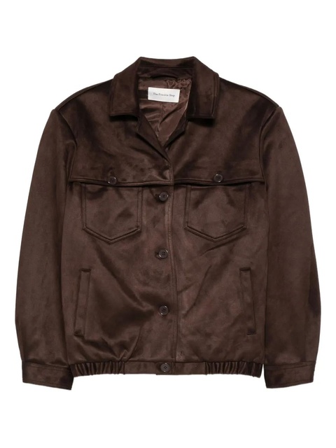The Frankie Shop Hester faux suede button jacket - Brown - zdjęcie produktu nr 1