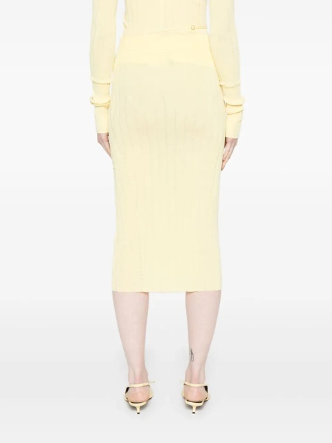 Jacquemus La jupe Pralù midi skirt - Yellow - zdjęcie produktu nr 2