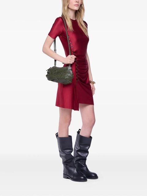Rabanne ruched short-sleeve dress - Red - zdjęcie produktu nr 1