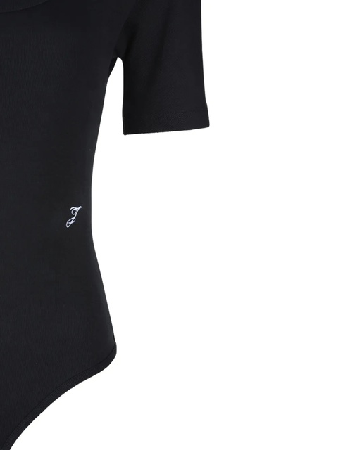 Jacquemus short-sleeve scoop-neck bodysuit - Black - zdjęcie produktu nr 2