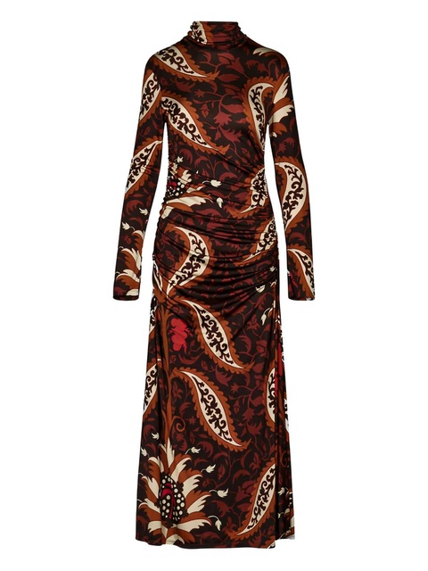 Johanna Ortiz Start Point paisley midi dress - Brown - zdjęcie produktu nr 2