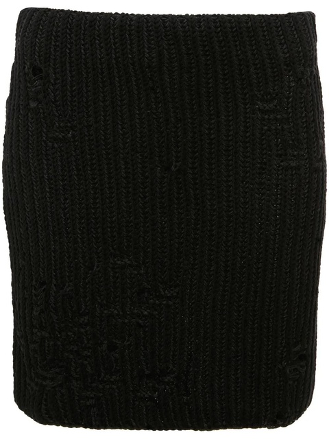 JW Anderson distressed knitted mini skirt - Black - zdjęcie produktu nr 1