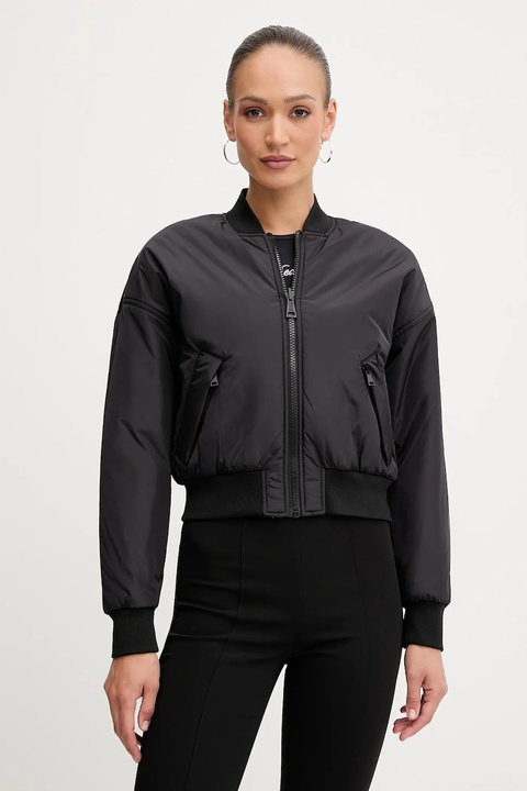 Versace Jeans Couture kurtka bomber dwustronna kolor czarny zimowa 79HASDP9 CQSP0 - zdjęcie produktu nr 2