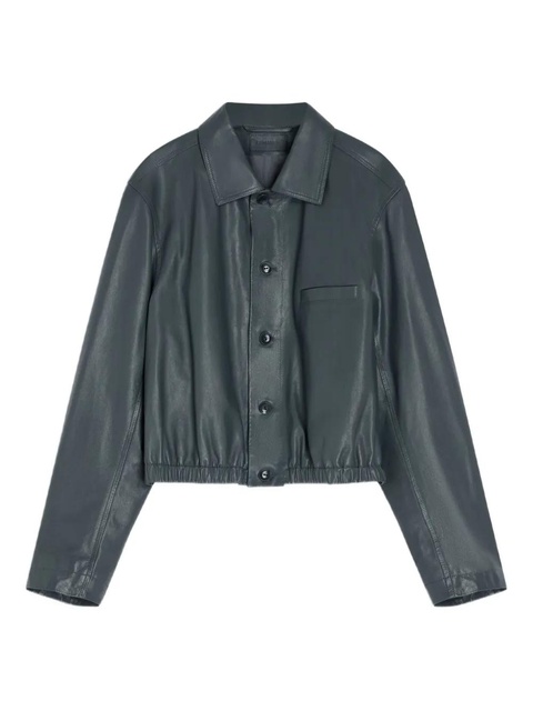 LEMAIRE buttoned-up elasticated leather jacket - Grey - zdjęcie produktu nr 1