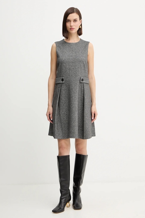 Weekend Max Mara sukienka RIAD kolor szary mini rozkloszowana 2525626052600 - zdjęcie produktu nr 1