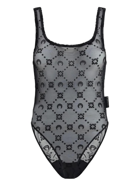 Marine Serre sleeveless bodysuit - Black - zdjęcie produktu nr 1