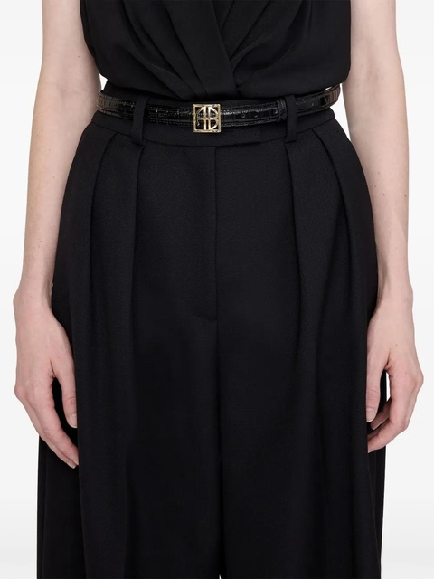 ANINE BING monogram-plaque belt - Black - zdjęcie produktu nr 2