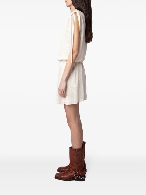 Zadig&Voltaire Alanis crochet-knit minidress - Neutrals - zdjęcie produktu nr 2