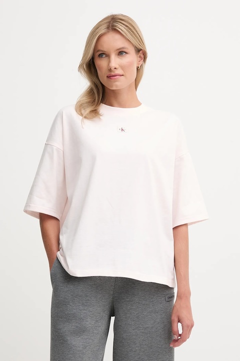 Calvin Klein Jeans t-shirt bawełniany damski kolor różowy LV047D204G - zdjęcie produktu nr 1