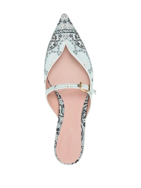 ZIMMERMANN Aura paisley-print mules - Blue - zdjęcie produktu nr 1