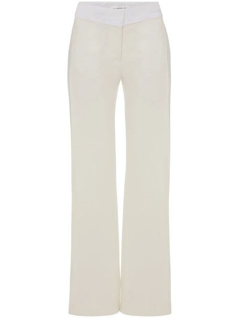 Victoria Beckham panel-detail textured trousers - White - zdjęcie produktu nr 1
