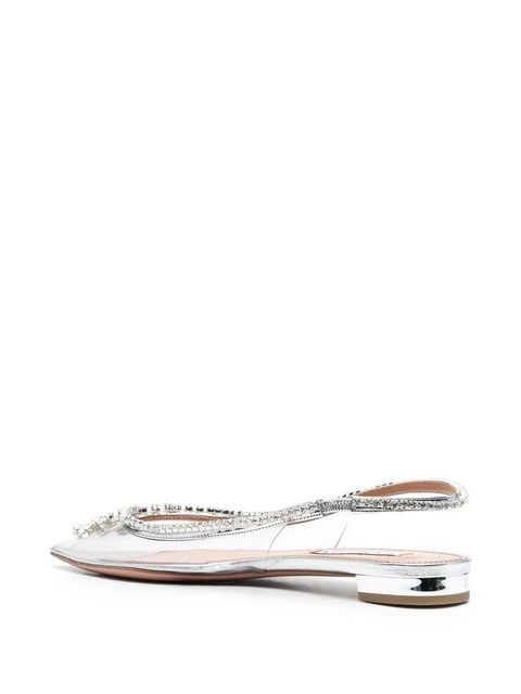 Aquazzura Seduction 20mm slingback ballerina shoes - Silver - zdjęcie produktu nr 2