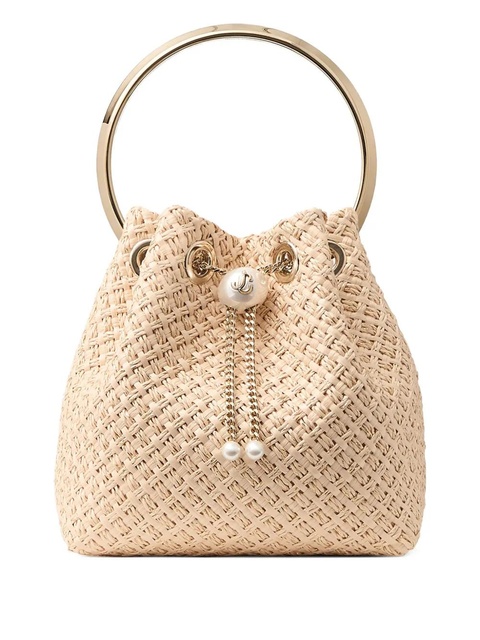 Jimmy Choo Bon Bon interwoven bucket bag - Neutrals - zdjęcie produktu nr 1