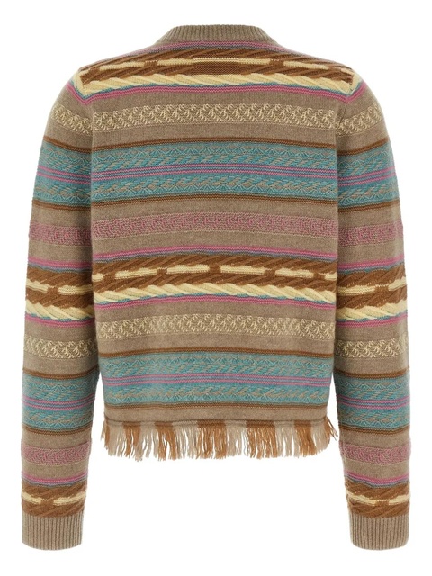 Guest In Residence western stripe fringe sweater - Neutrals - zdjęcie produktu nr 1