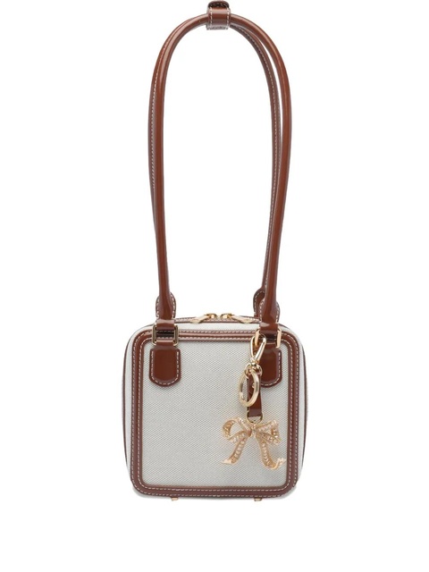 Self-Portrait contrast-trim shoulder bag - Neutrals - zdjęcie produktu nr 1