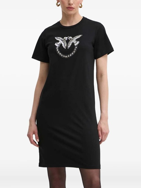 PINKO embellished graphic mini dress - Black - zdjęcie produktu nr 1