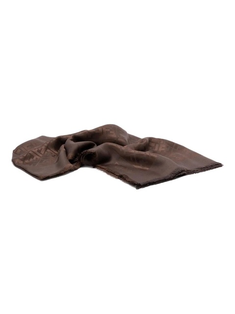 FENDI FF-monogram silk scarf - Brown - zdjęcie produktu nr 2