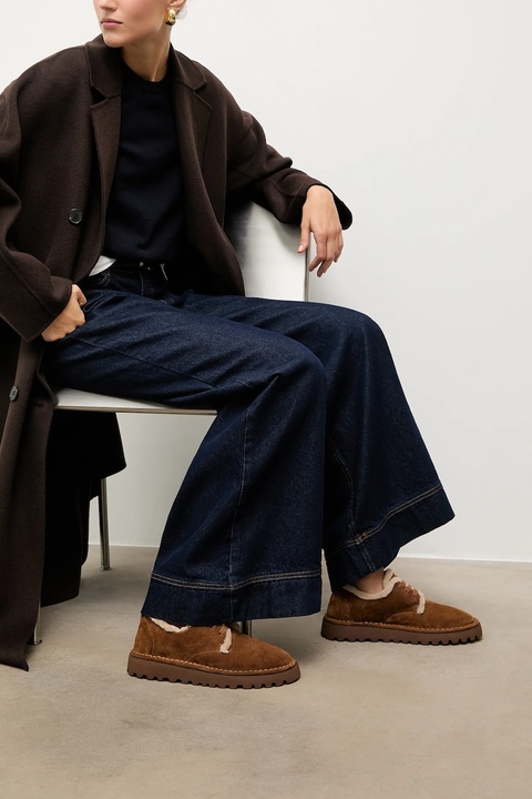 Answear.LAB śniegowce zamszowe damskie kolor brązowy - zdjęcie produktu nr 1