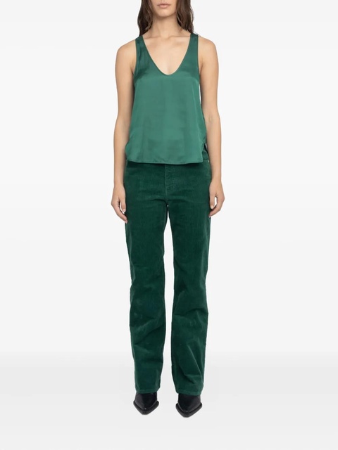 Zadig&Voltaire satin-effect sleeveless top - Green - zdjęcie produktu nr 1