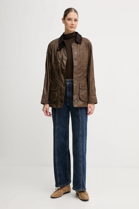 Barbour kurtka BEADNELL kolor brązowy przejściowa LWX0667 - zdjęcie produktu nr 2