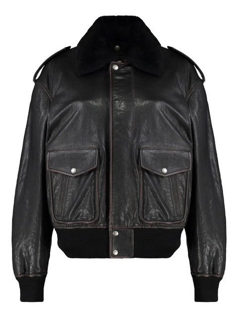 Saint Laurent lambskin bomber jacket - Black - zdjęcie produktu nr 1