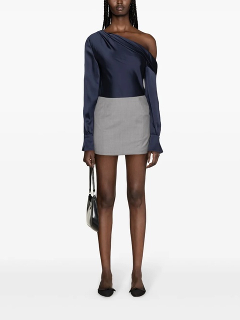 Simkhai Alice asymmetric draped-shoulder blouse - Blue - zdjęcie produktu nr 1
