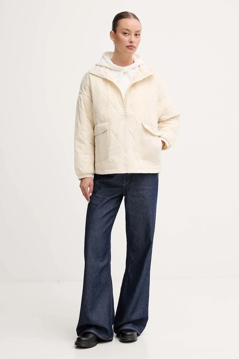 United Colors of Benetton sweter z dodatkiem wełny damski kolor beżowy lekki 1Y6SD10EG - zdjęcie produktu nr 2