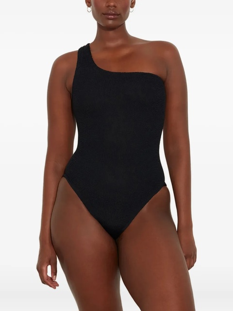 Hunza G Nancy asymmetric ribbed swimsuit - Black - zdjęcie produktu nr 2