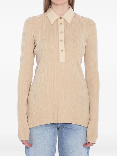 TOTEME knitted polo shirt - Neutrals - zdjęcie produktu nr 1