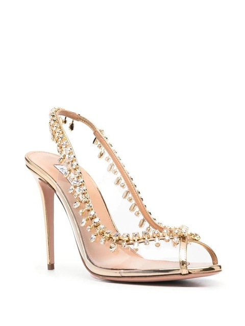Aquazzura 115mm Temptation sandals - Gold - zdjęcie produktu nr 2