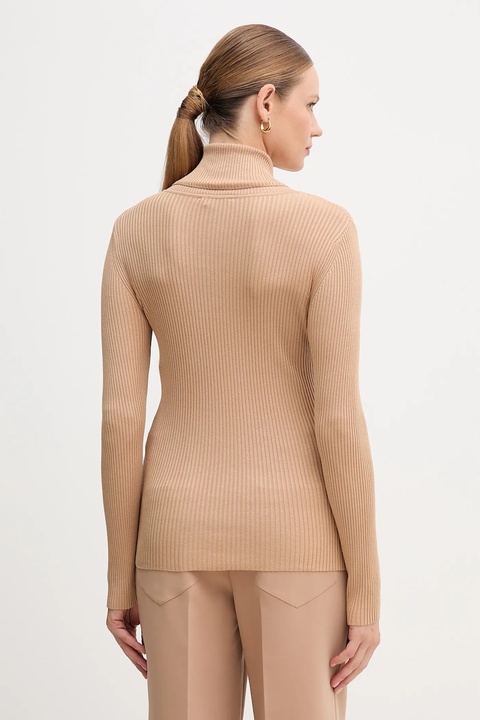 Marc Aurel longsleeve kolor beżowy z golfem 8895-8001-82020 - zdjęcie produktu nr 2