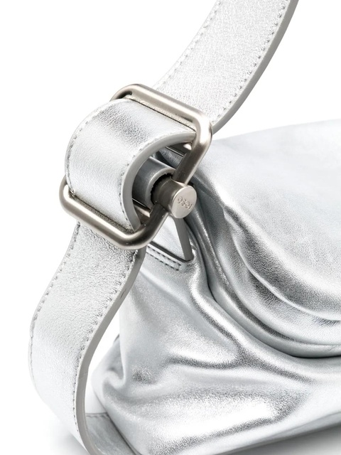 Osoi Folder Brot metallic-leather shoulder bag - Silver - zdjęcie produktu nr 2