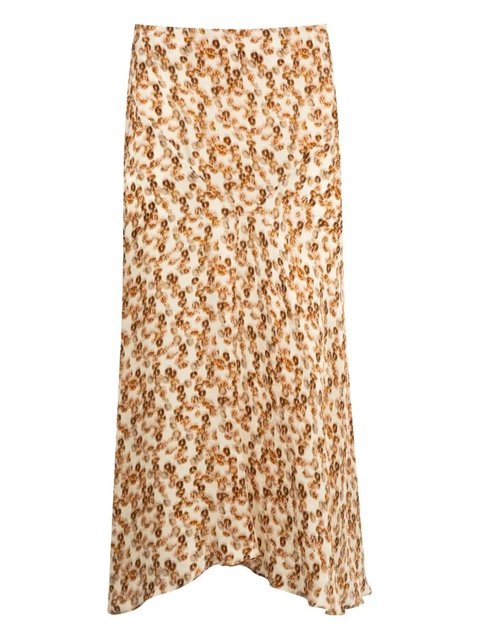 ISABEL MARANT Lisanne floral-print midi skirt - Brown - zdjęcie produktu nr 1