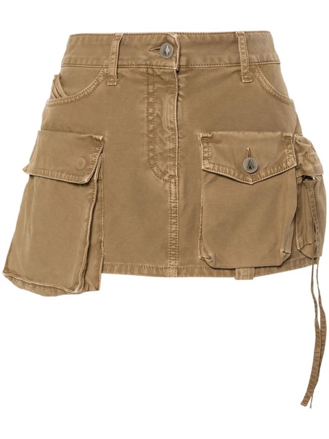 The Attico Fay denim cargo miniskirt - Neutrals - zdjęcie produktu nr 1