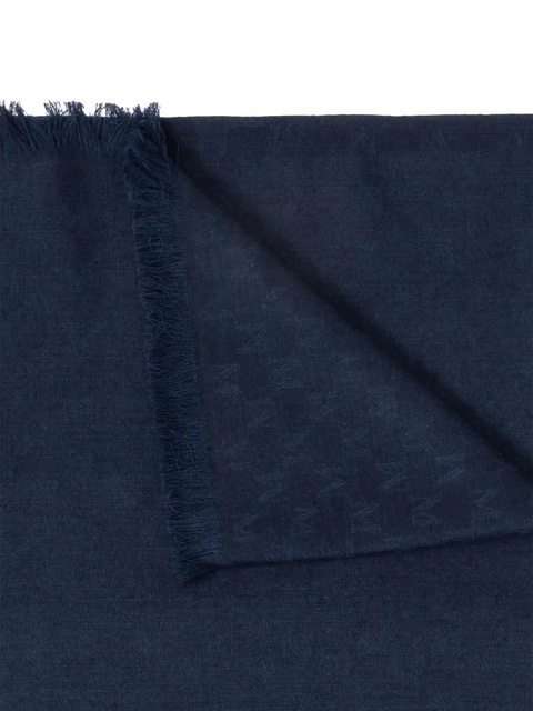 Max Mara monogram-jacquard scarf - Blue - zdjęcie produktu nr 1