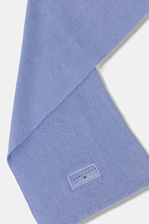 Tommy Jeans szalik bawełniany damski kolor niebieski gładki AW0AW18209 - zdjęcie produktu nr 2