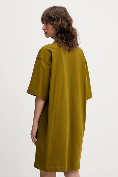 MSGM sukienka bawełniana kolor zielony mini oversize 3941MDA510.257798 - zdjęcie produktu nr 2