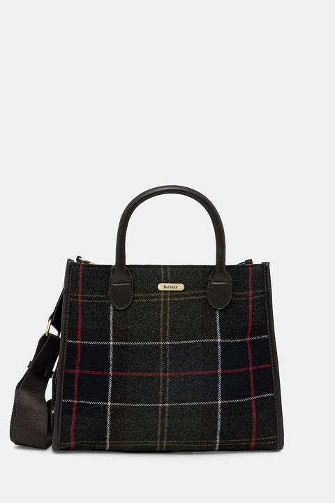 Barbour torebka z domieszką wełny kolor zielony LBA0423 - zdjęcie produktu nr 1