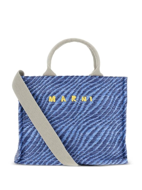 Marni small logo-detail tote bag - Blue - zdjęcie produktu nr 1