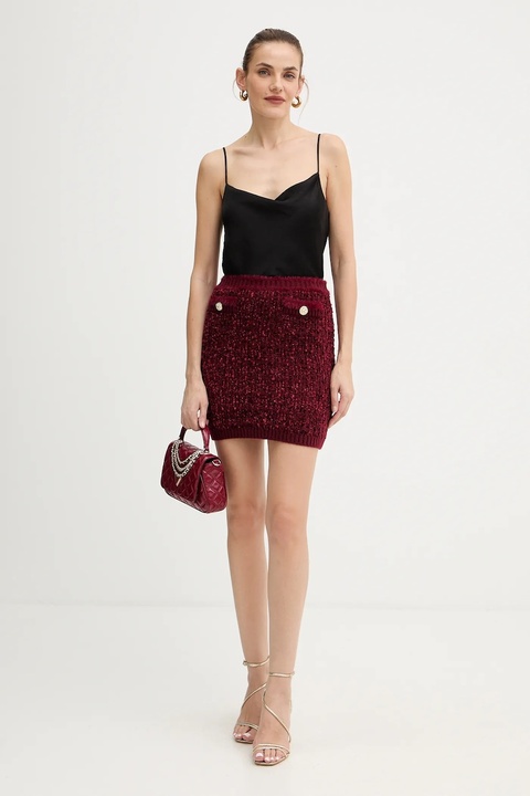 Guess spódnica AOMORI kolor bordowy mini ołówkowa W5BD1X Z4090 - zdjęcie produktu nr 1