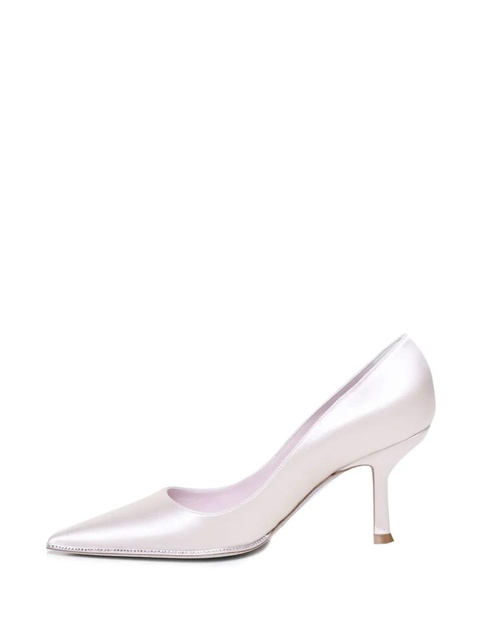 René Caovilla 50mm satin pumps - White - zdjęcie produktu nr 2