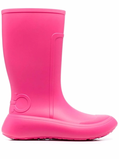 Ferragamo Gancini raised-logo rain boots - Pink - zdjęcie produktu nr 1