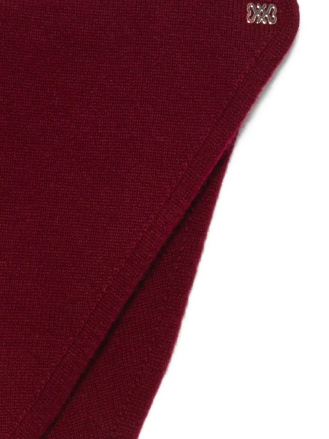 SANDRO signature-plaque wool scarf - Red - zdjęcie produktu nr 1