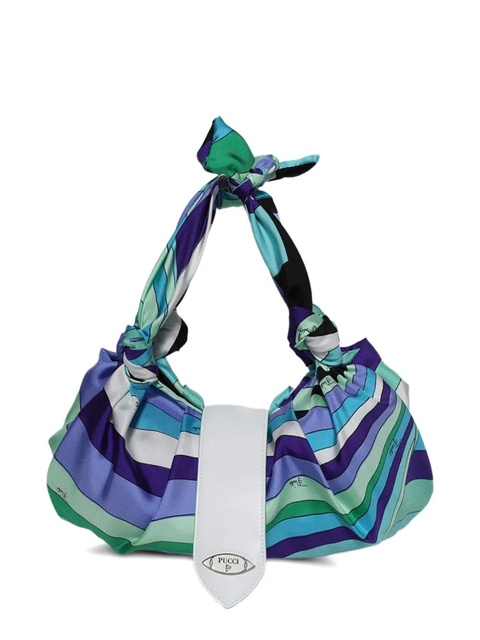 PUCCI Iride-print knotted shoulder bag - Green - zdjęcie produktu nr 1