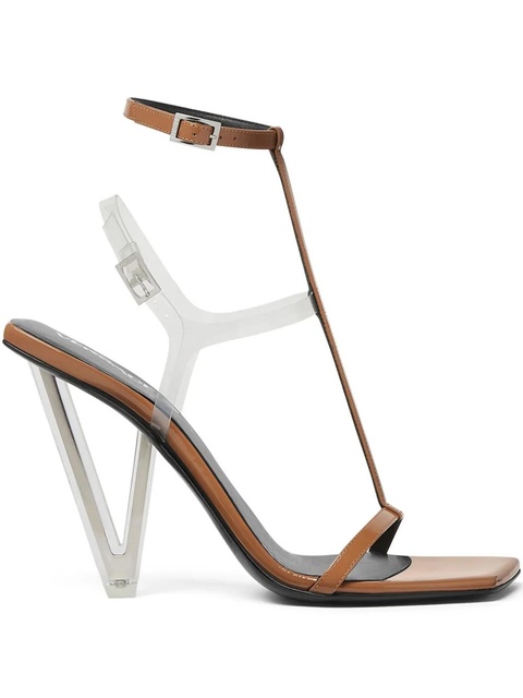 Versace 105mm V2025 patent-leather sandals - Brown - zdjęcie produktu nr 1