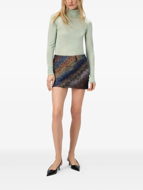 Missoni textured striped mini skirt - Blue - zdjęcie produktu nr 2